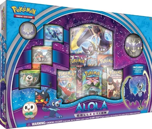 2016 Pokemon Trading Cards Alola Collection Figure Box Featuring Lunala