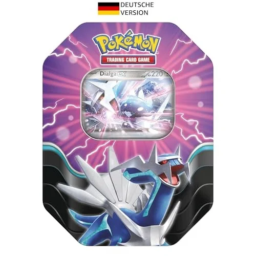 Pokemon - Trading Card Game: Tin-Box Azur Legends: Dialga-ex (4 Boosters & 1 Holographic Promo Card)