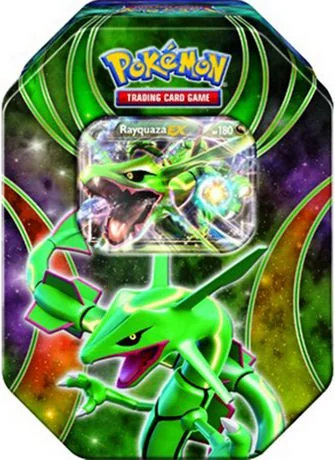 Pokemon 2015 Fall Tin Trading Card Game - Rayquaza-Ex, Green - French