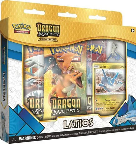 Pokemon SM7.5 Dragon Majesty Pin Collection Latios Trading Cards