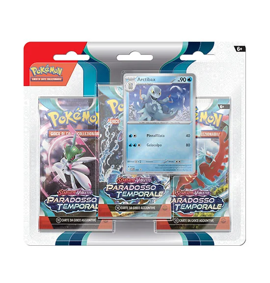 Pokemon Scarlet and Violet Paradox Storm Blister Pack of 3 Envelopes with Promo Card Arctibax (FR)