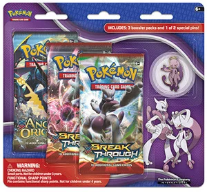 Pokemon TCG - BREAKthrough 3-Pack Blister - Mega Mewtwo Y Pin
