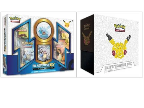 Pokemon TCG Generations Elite Trainer Box & Blastoise EX Red and Blue Collection Box Bundle, 1 of Each