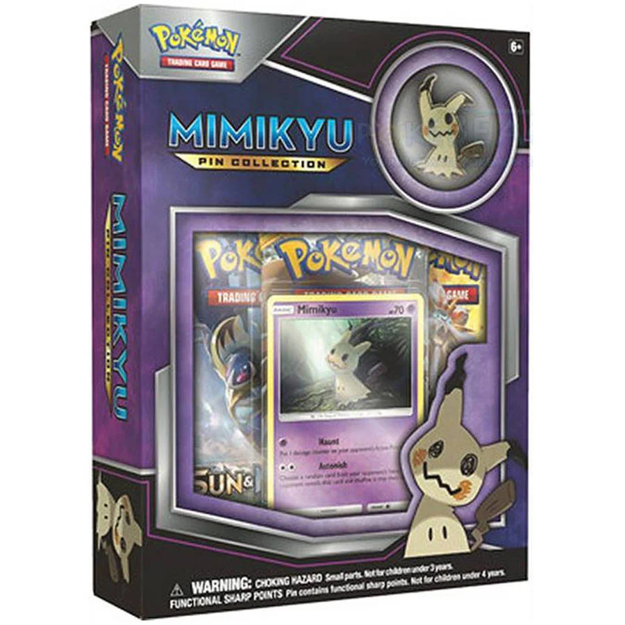 Pokemon TCG: Mimikyu Premium Collection Box Featuring a Special Mimikyu Pin