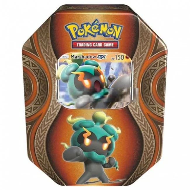 Pokemon TCG: Mysterious Powers Marshadow-GX Tin Collectible Trading Card Set 4 Booster Packs, 1 Ultra Rare Foil Promo Card, Online Code Card