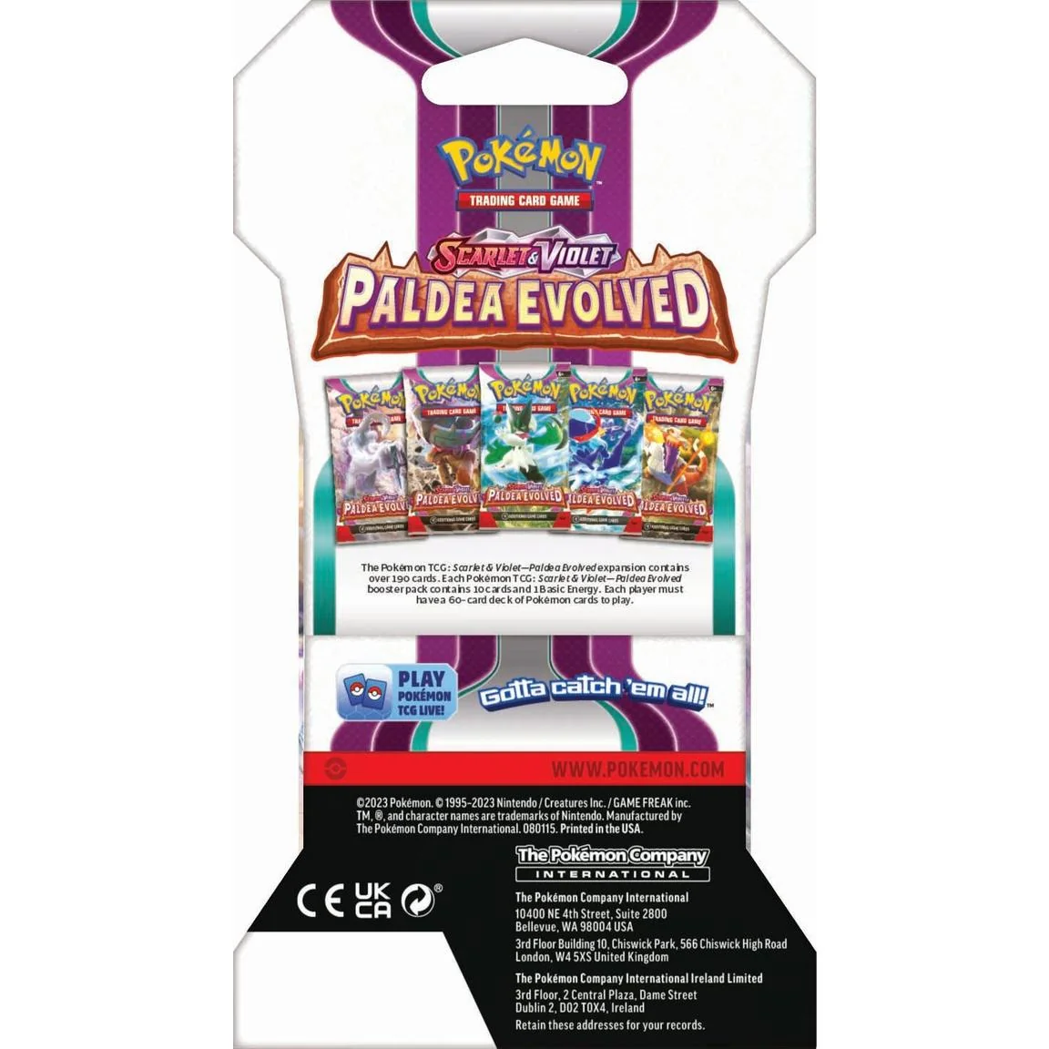 Pokemon TCG Paldea Evovled Sleeved Booster Pack X1