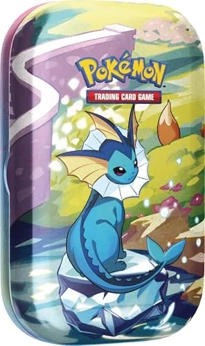 Pokemon TCG: Scarlet & VioletPrismatic Evolutions Mini Tin Vaporeon (2 Booster Packs & 1 Coin)