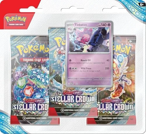 Pokemon TCG: Scarlet & VioletStellar Crown 3-Pack Blister - Tinkaton (3 Booster Packs & Foil Promo Card)