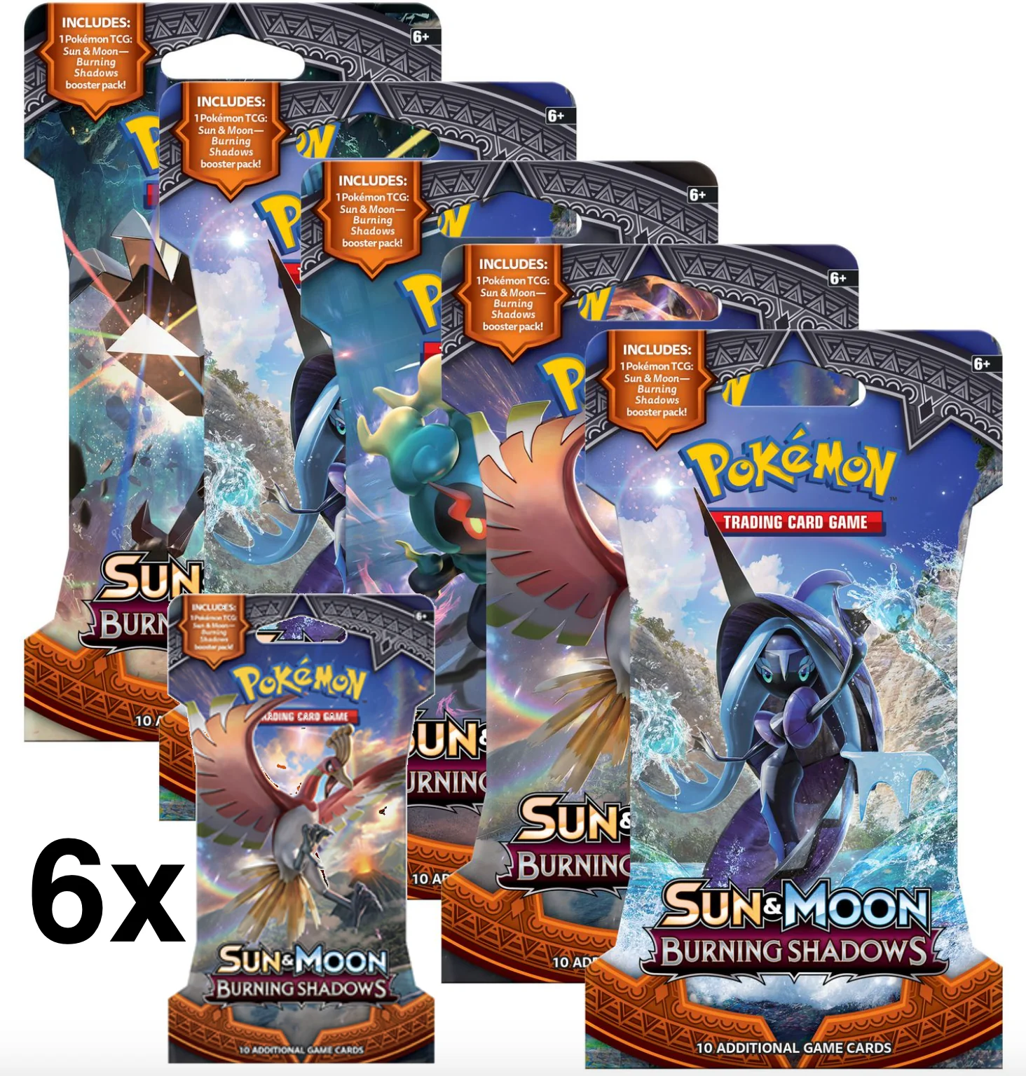 Pokemon TCG: Sun & Moon Burning Shadows 6 Blister Pack