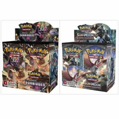 Pokemon TCG Sun & Moon Forbidden Light Booster Box and Sun & Moon Burning Shadows Booster Box Pokemon Trading Cards Game Bundle, 1 of Each. Great Vari