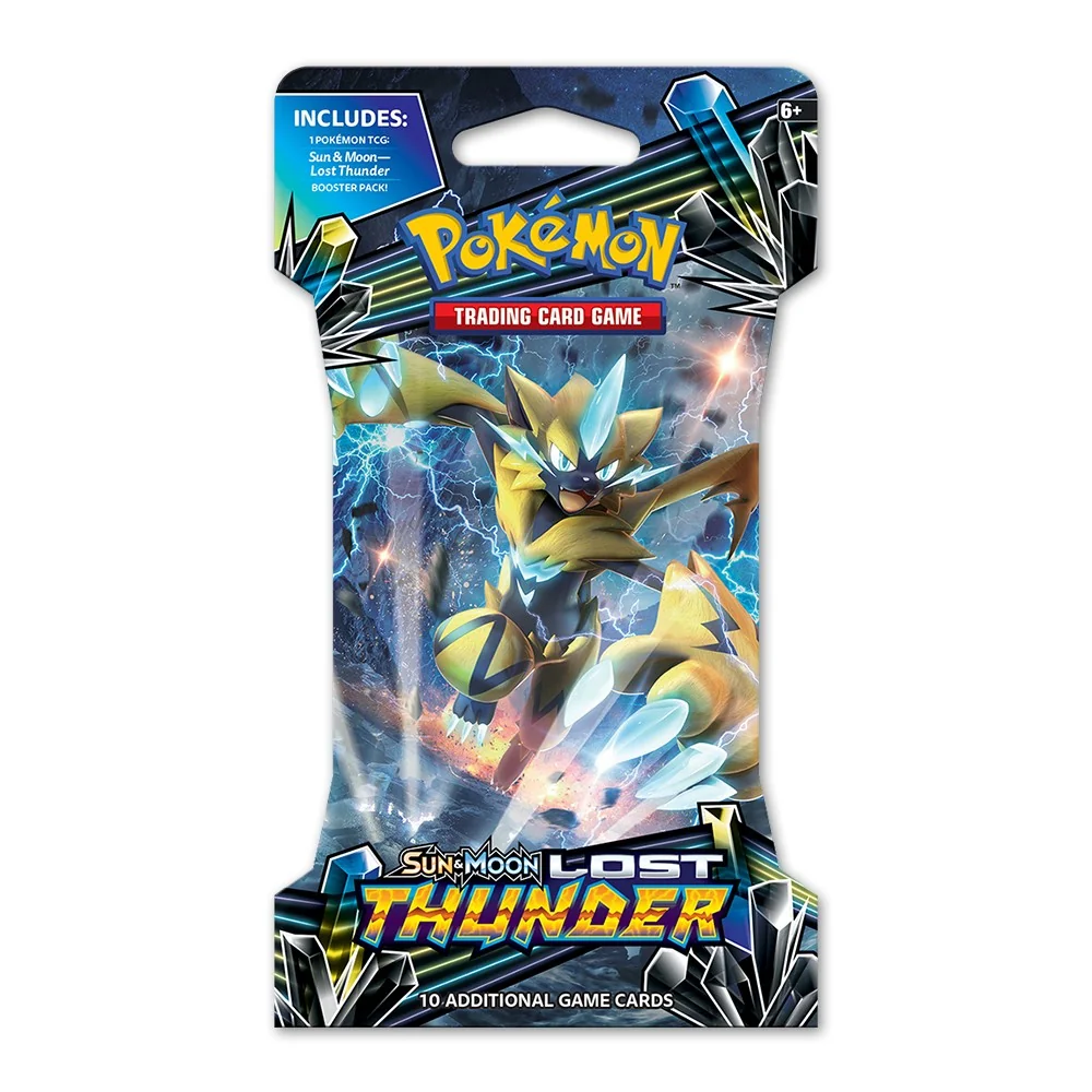 Pokemon TCG: Sun & Moon Lost Thunder 3 Blistered Booster Pack Containing 10 Cardsper Pack with Over 210 New Cards to Collect