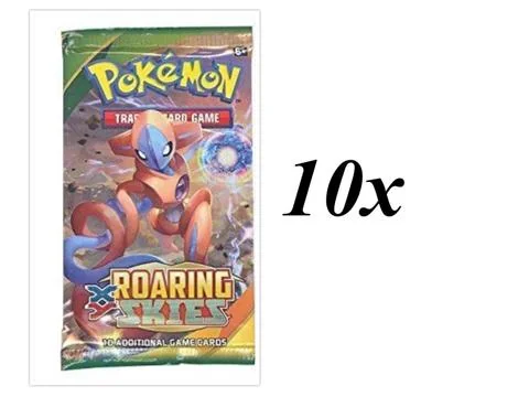Pokemon TCG XY Roaring Skies 10 Booster Pack Lot