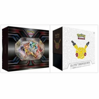 Pokemon TCG the Best of XY Premium Trainer Collection Box and 20th Anniversary Generations Elite Trainer Box Card Game Bundle, 1 of Each