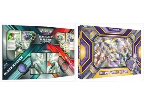 Pokemon Trading Card Game Black Kyurem Vs White Kyurem Battle Decks and Mewtwo EX Collection Box Bundle, 1 of Each