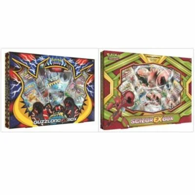 Pokemon Trading Card Game Guzzlord GX Box and Scizor EX Box Collection Box Bundle, 1 of Each
