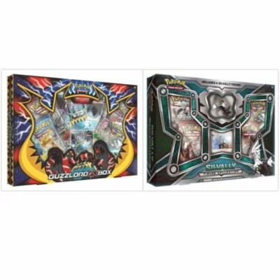 Pokemon Trading Card Game Guzzlord GX Box and Silvally Figure Box Collection Box Bundle, 1 of Each