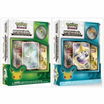 Pokemon Trading Card Game Jirachi & Celebi Mythical Collection Box Bundle. 1 of Each, Including 2 Booster Packs from the Pokemon Generations 20th Anni