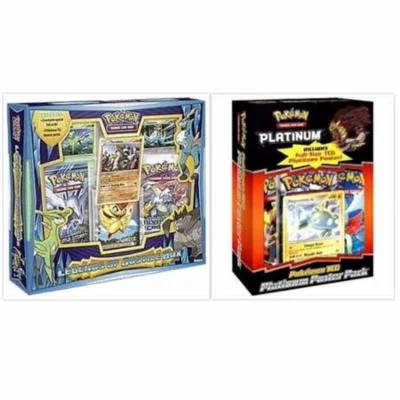 Pokemon Trading Card Game Legends of Justice Collection Box and Platinum Poster Pack Magnezone Vintage Collection Box Bundle, 1 of Each