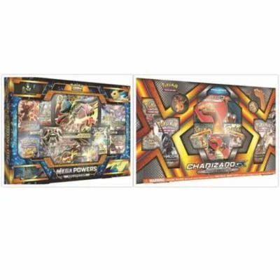 Pokemon Trading Card Game Mega Powers Collection Box and Charizard GX Premium Collection Box Bundle, 1 of Each