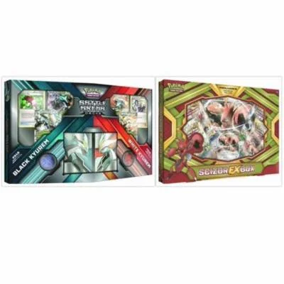 Pokemon Trading Card Game Scizor EX Box and Black Kyurem Vs White Kyurem Battle Decks Collection Bundle, 1 of Each