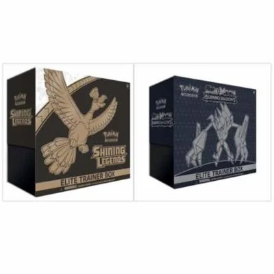 Pokemon Trading Card Game Sun & Moon Burning Shadows Elite Trainer Box and Shining Legends Elite Trainer Box Bundle, 1 of Each