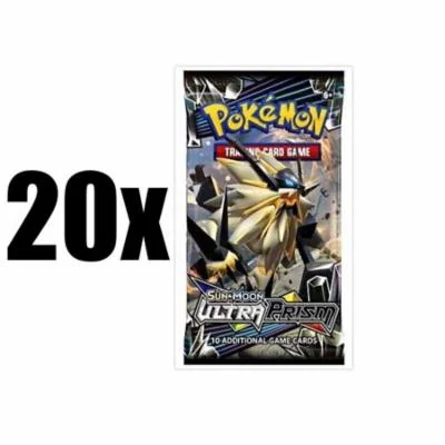 Pokemon Trading Card Game Sun & Moon Ultra Prism 20 Booster Pack Lot