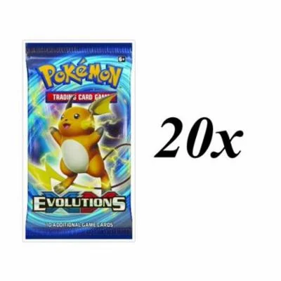 Pokemon Trading Card Game XY Evolutions 20 Booster Pack Lot