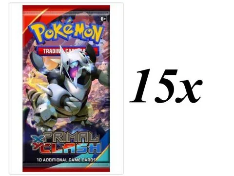 Pokemon Trading Card Game XY Primal Clash 15 Booster Pack Lot