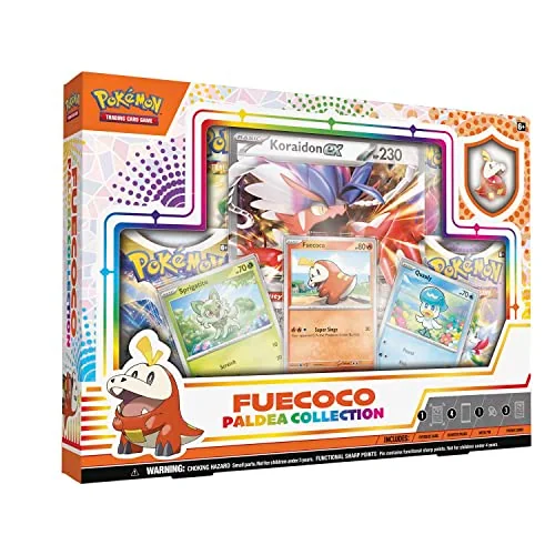 Pokemon Trading Card Games Paldea Pin Collection - Fuecoco - 4 Pokemon TCG Booster Packs
