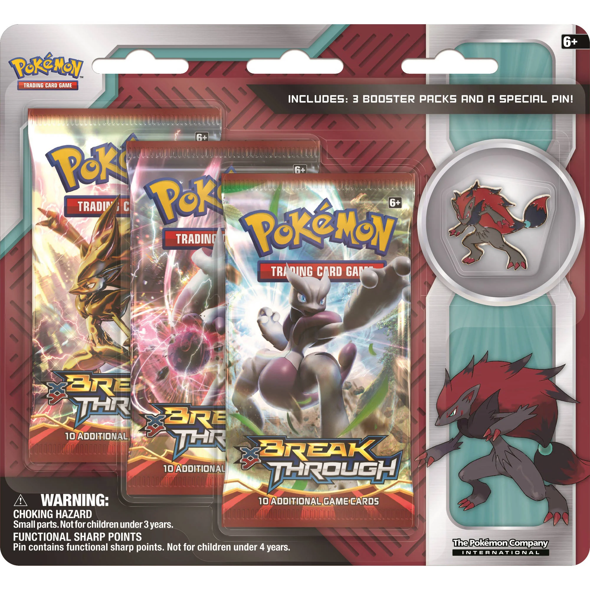Pokemon Zoroark Collectors Pin 3-Pack Double Blister